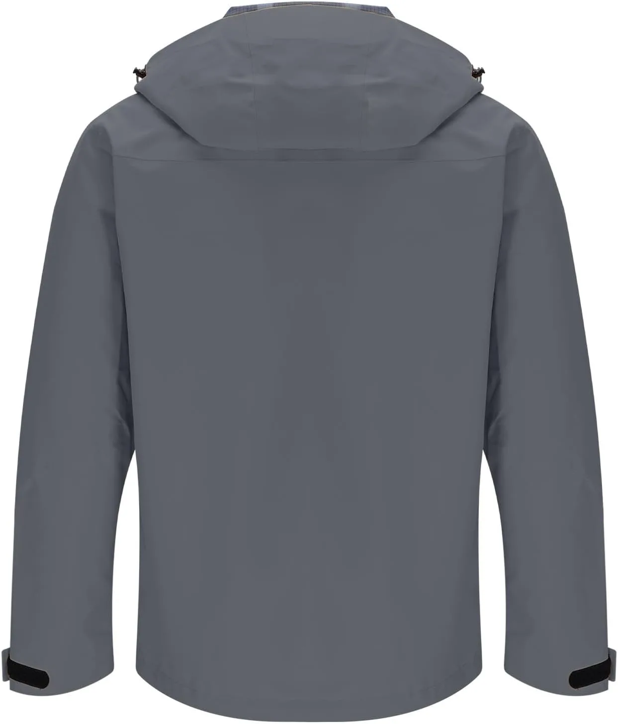 Мужская куртка с капюшоном Outdoor Waterproof Lightweight Packable Raincoat Utility Coat с карманом для походов и путешествий Generic, серый — фото 3