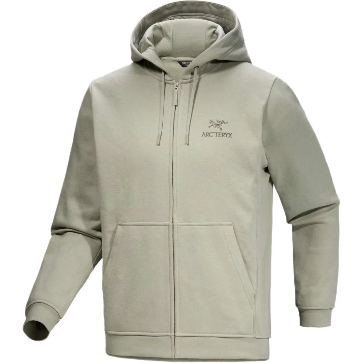 Худи с логотипом на молнии Arcteryx, Stone Gray Green/Habitat