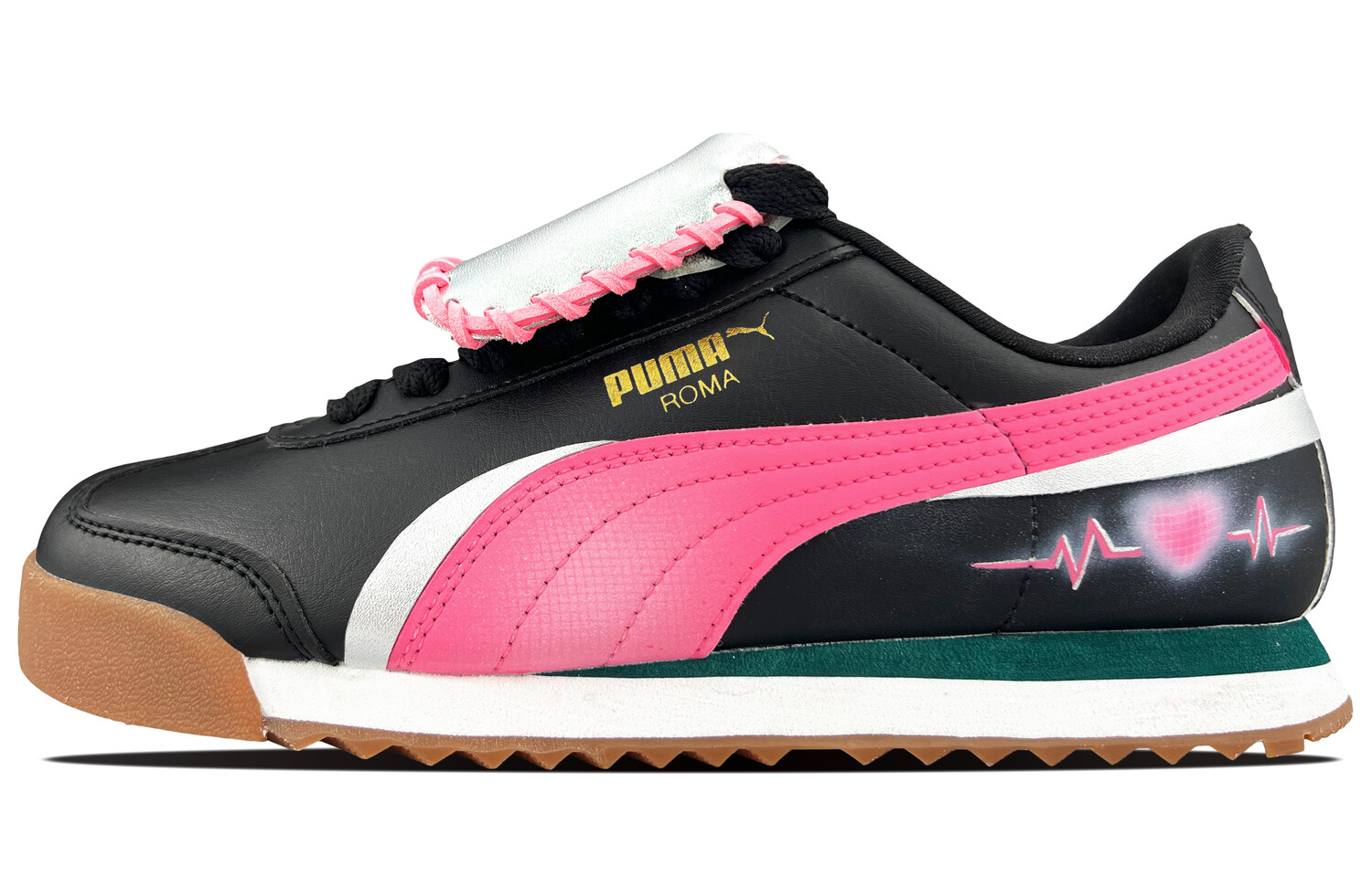 

Кроссовки Puma Roma Training Shoes Unisex Low-top Black/pink, черный/розовый