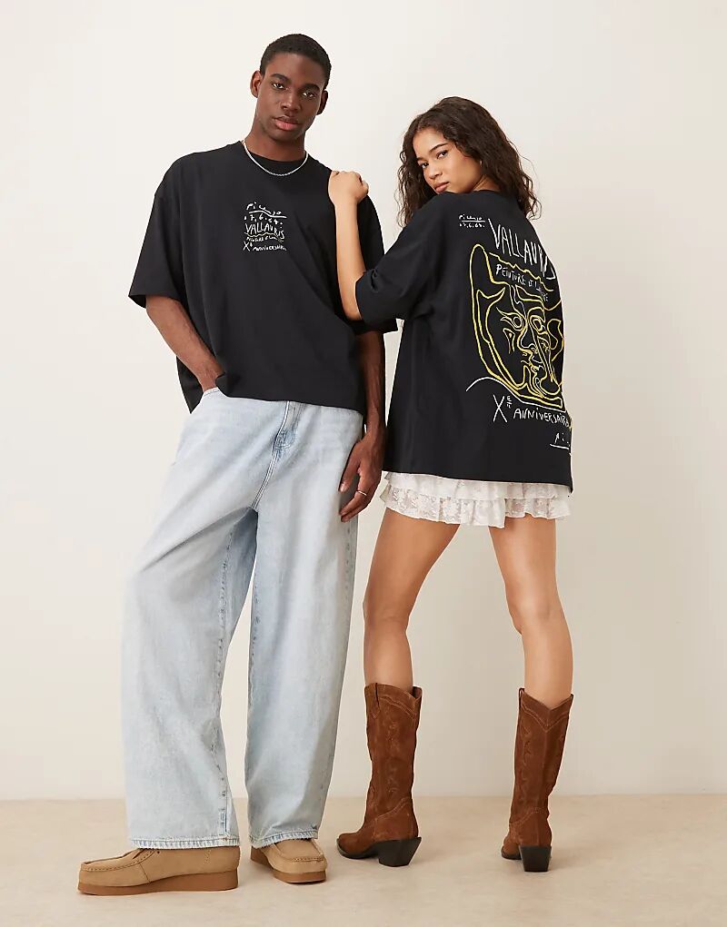

Футболка унисекс оверсайз ASOS DESIGN с принтом Пикассо черного цвета