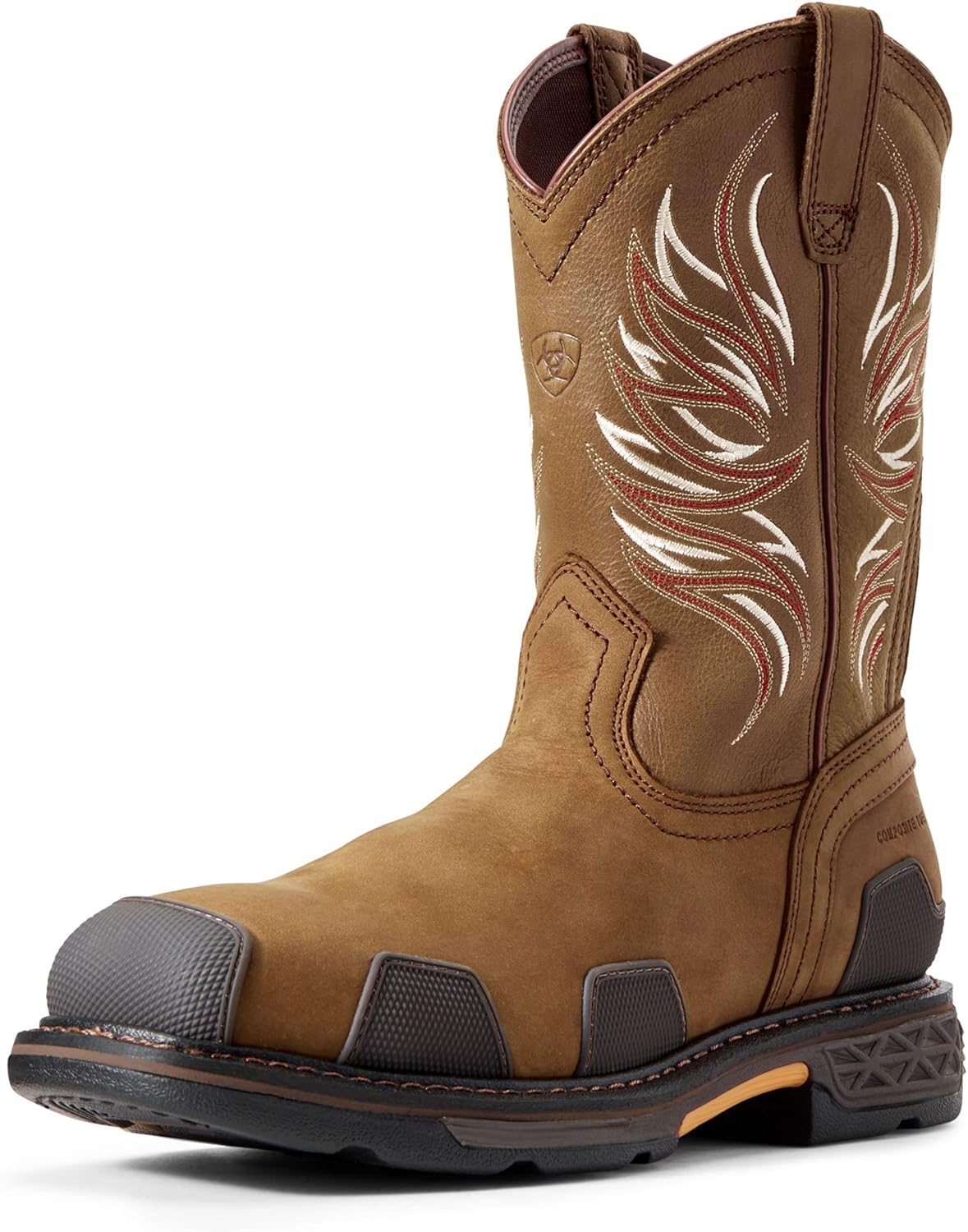 

Мужские ботинки ARIAT OverDrive с широкой квадратной ноской и композитным носком, Alamo Brown