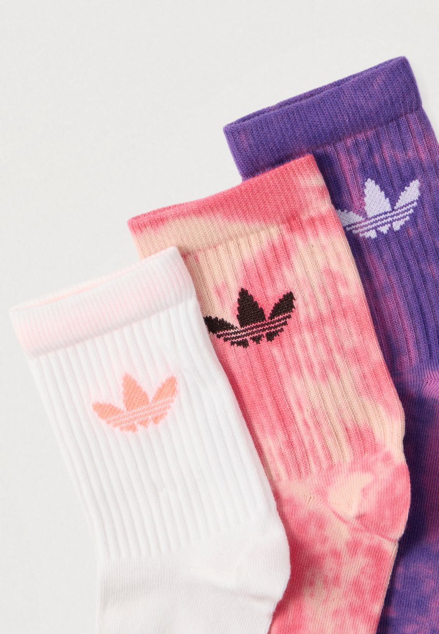 Носки Adidas Originals TIE DYE 3 PACK, Blush Pink/Purple Rush/White/Pink — фото 2