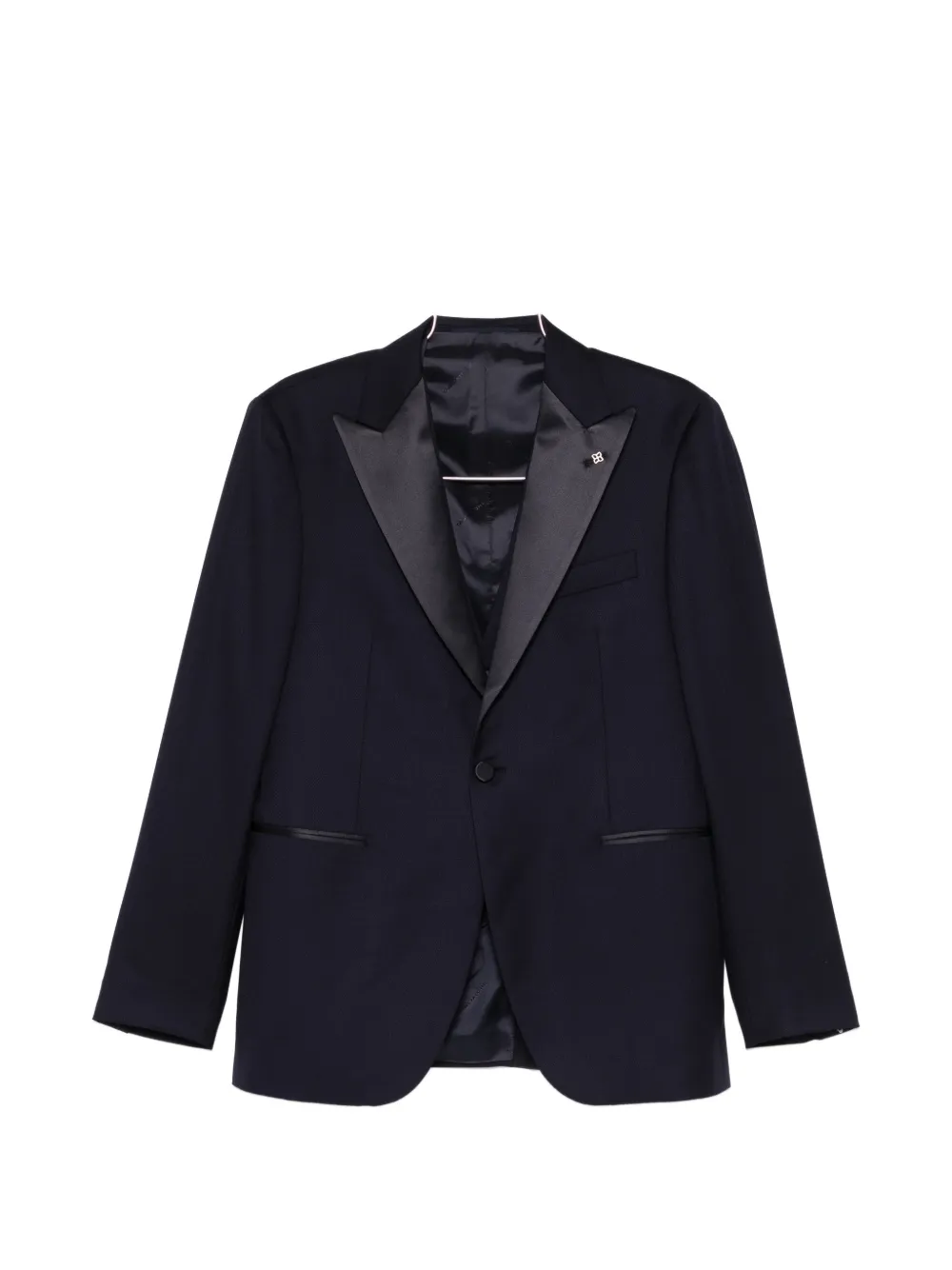 

Однобортный костюм с шалевым лацканом (комплект из трех предметов) Tagliatore, синий