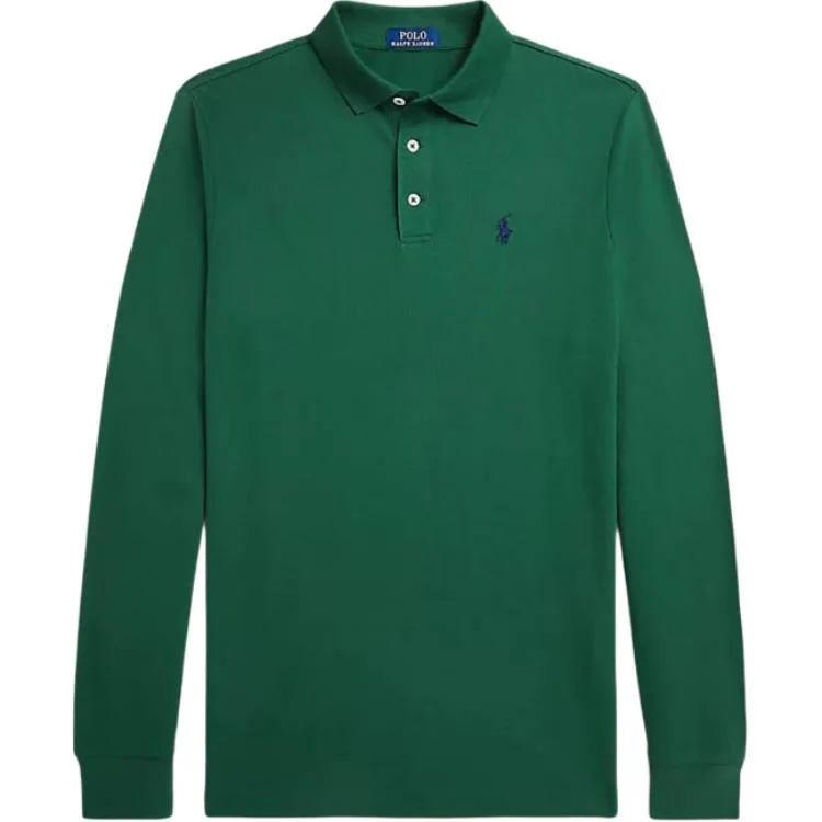 Поло на молнии Ralph Lauren, зеленый