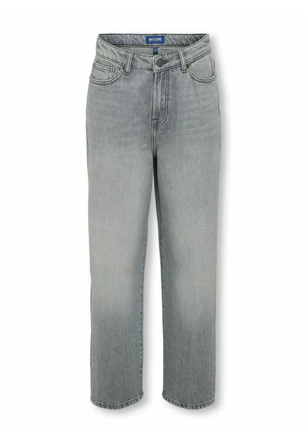 Джинсы прямого кроя с застежкой и застежкой fade со средней посадкой Only & Sons Junior, Medium Grey Denim