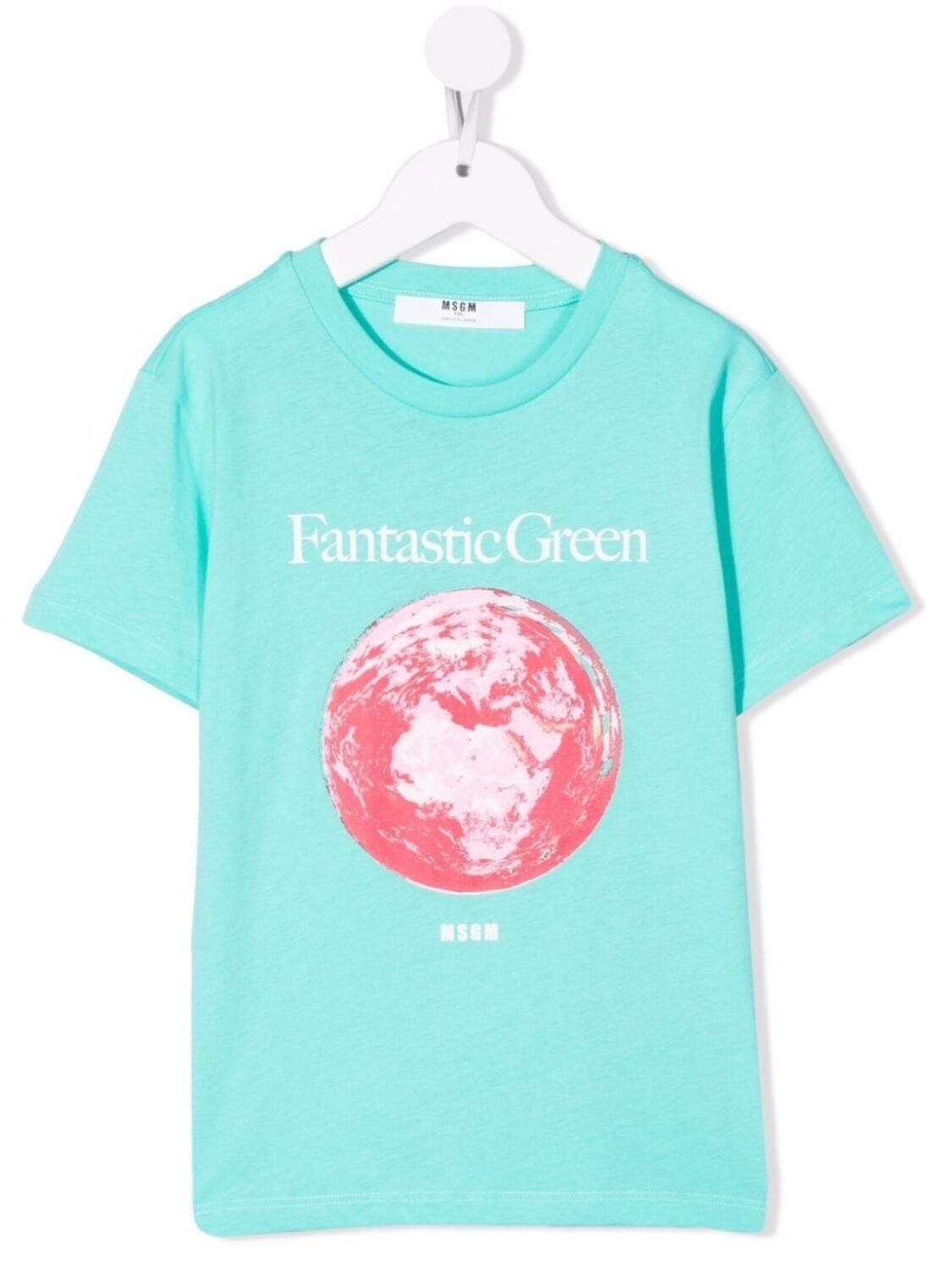 

MSGM Kids футболка с принтом Fantastic Green, синий