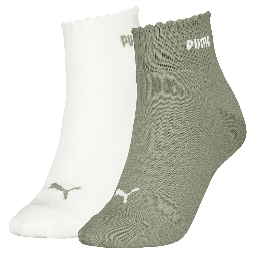 

Носки 2 шт Puma Scallop Edge Quarter, зеленый