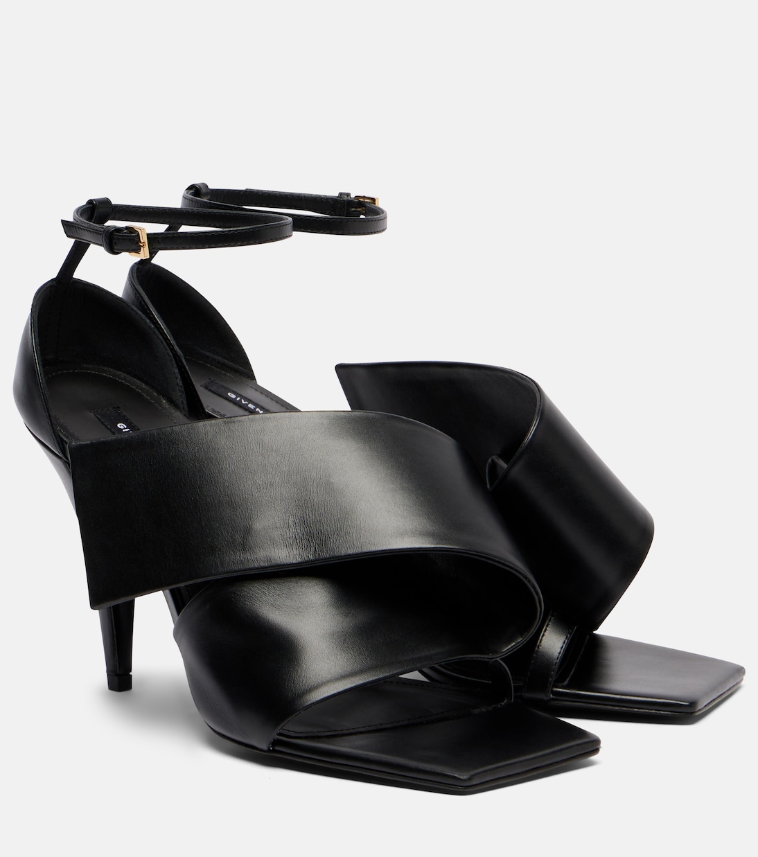 Сандалии из кожи Sliced Square 95 Givenchy, черный