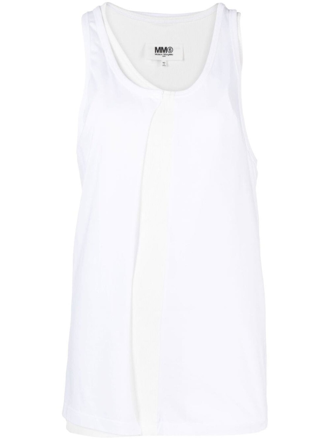 

MM6 Maison Margiela топ Spliced асимметричного кроя, белый
