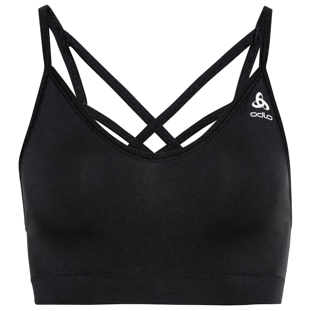 

Спортивный бюстгальтер Odlo Women's Sports Bra Seamless Soft, цвет Black/Grey Melange