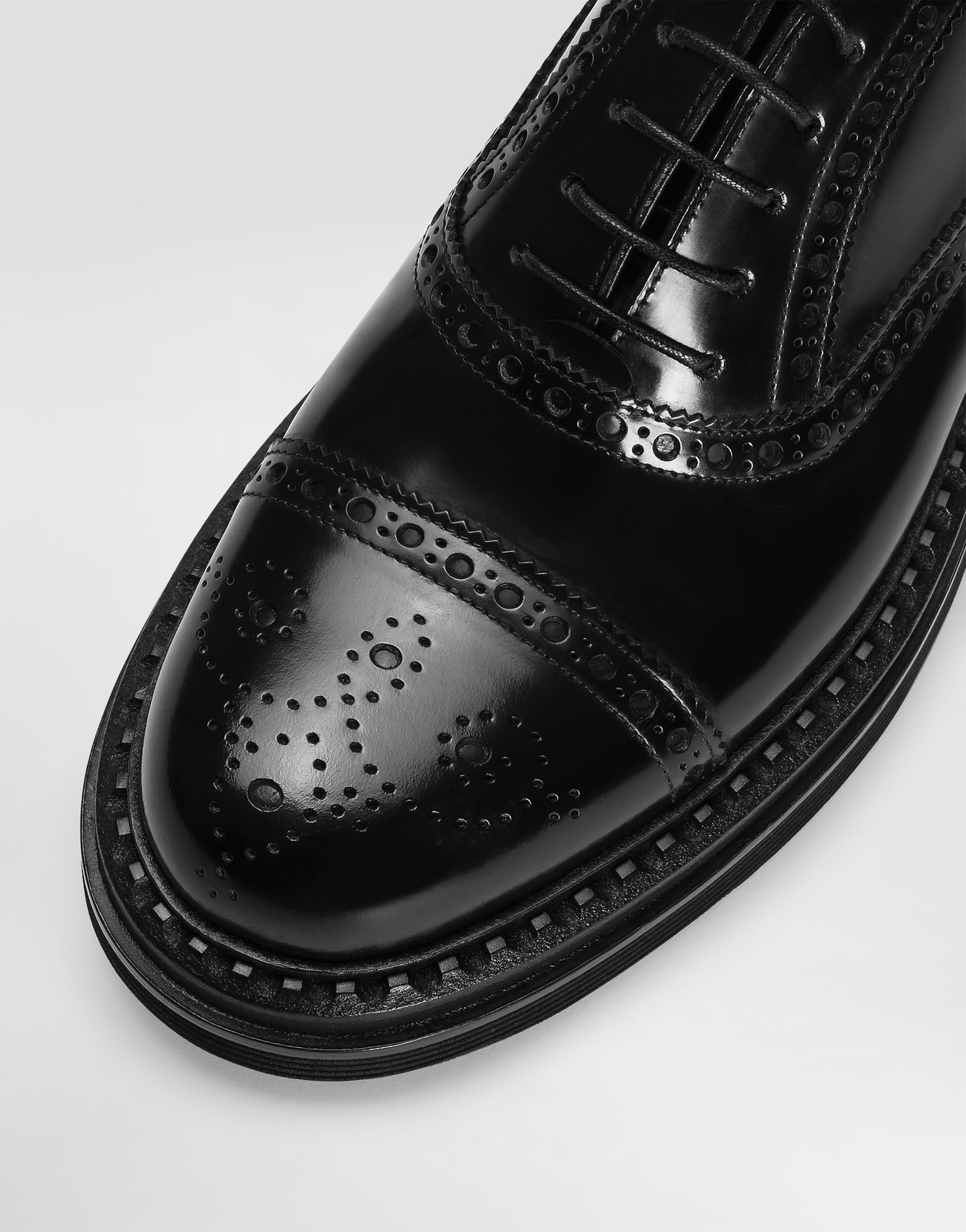 Оксфорды из полированной телячьей кожи Dolce & Gabbana, черный — фото 4