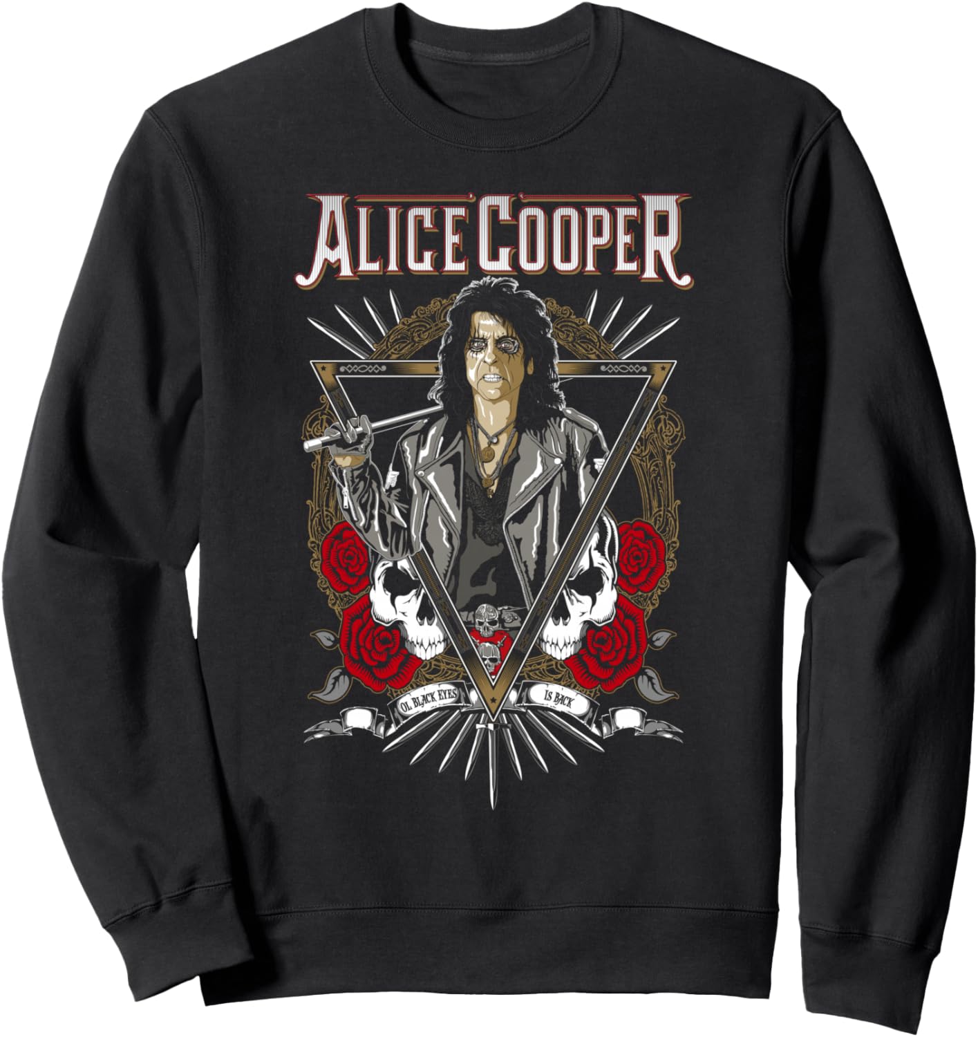 

Толстовка Alice Cooper Roses Alice Cooper Official, черный
