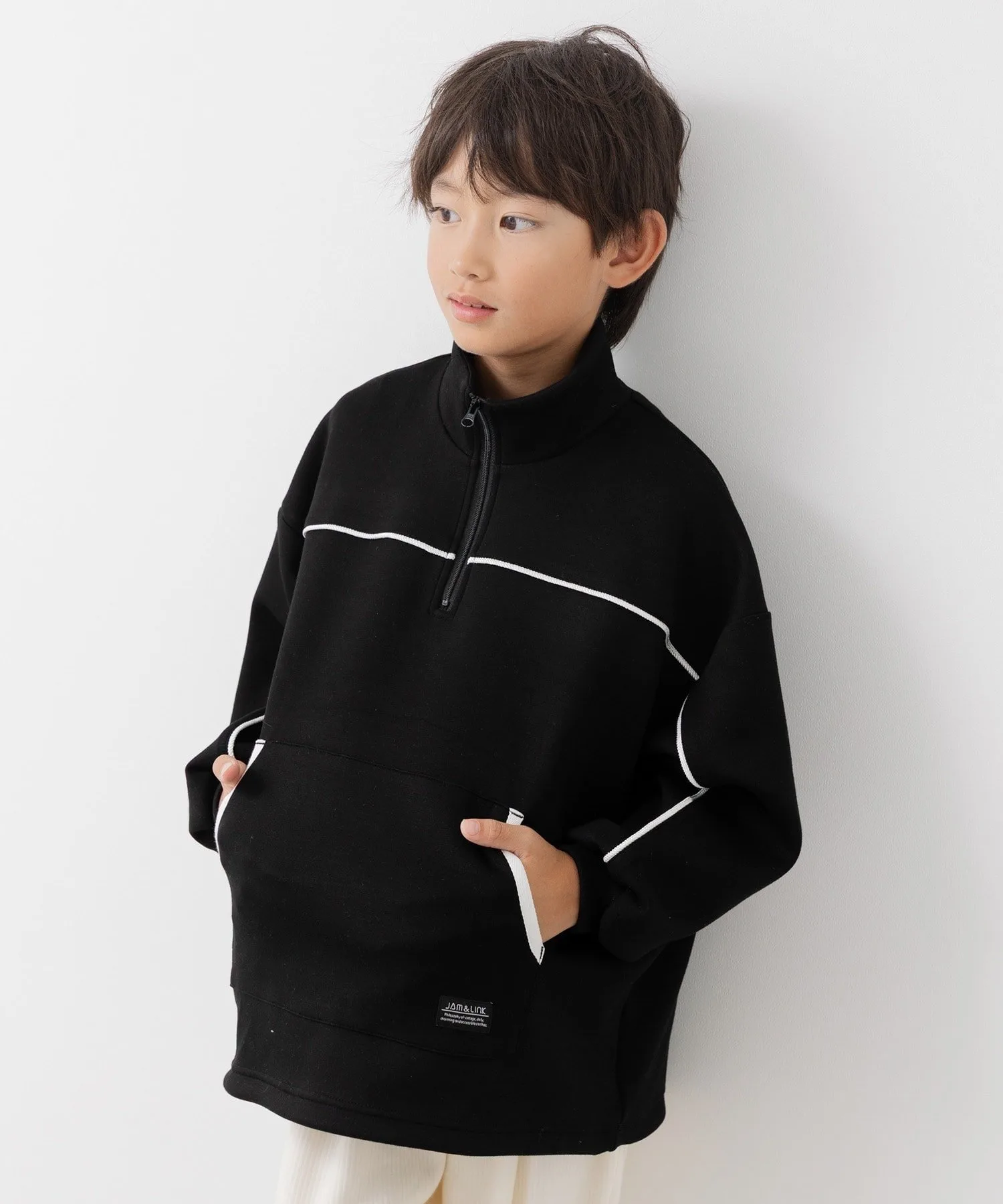 Толстовка Dry Sweat с половинной молнией и кантом Chil2, black