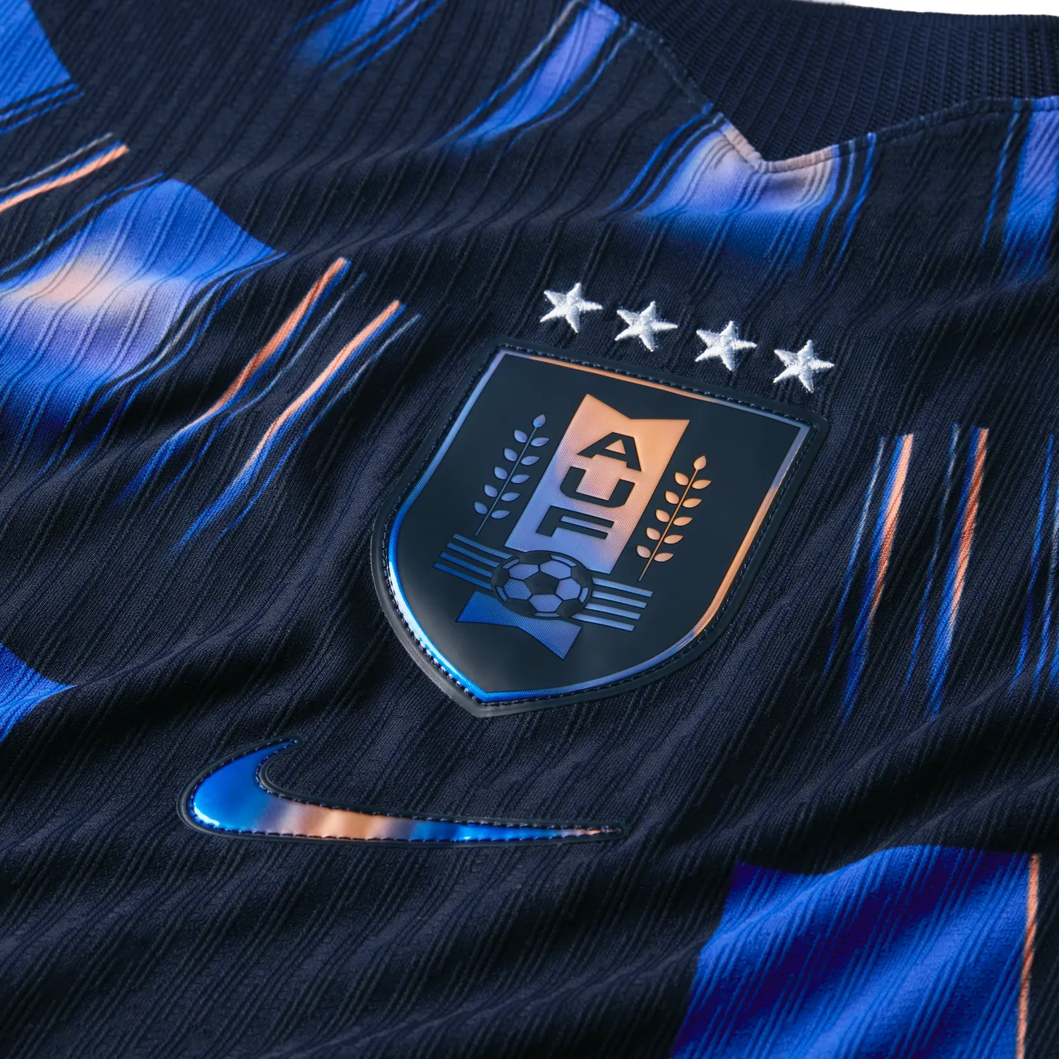 Оригинальная выездная футболка сборной Уругвая Nike сезона 2026/27, цвет «Обсидиан», синий — фото 2