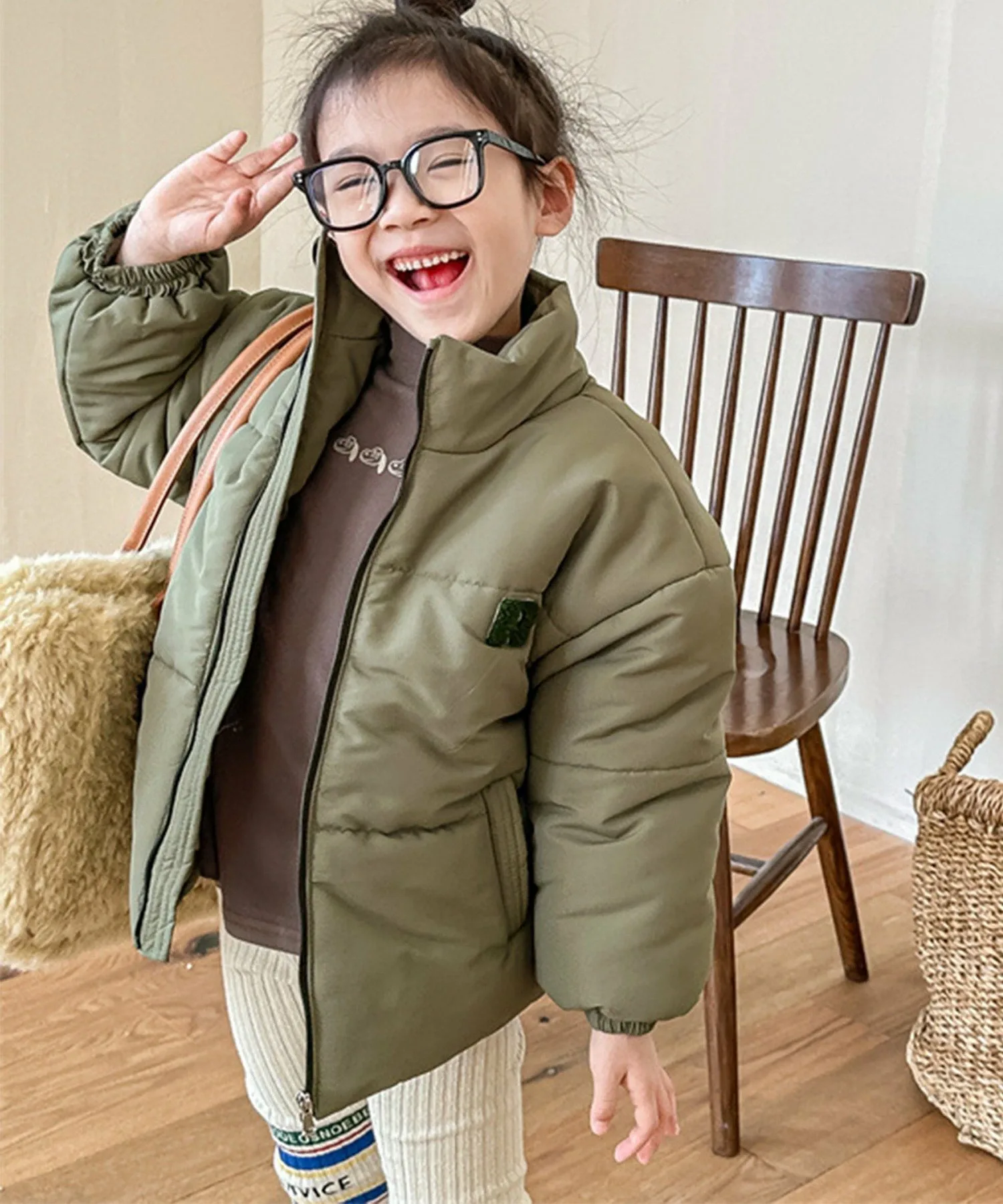 Стеганая куртка Aimoha Kids, green — фото 3