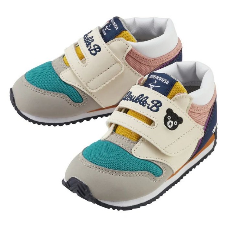 Mizuno x Toddler Shoes серые для младенцев и малышей MIKI HOUSE, серый — фото 2