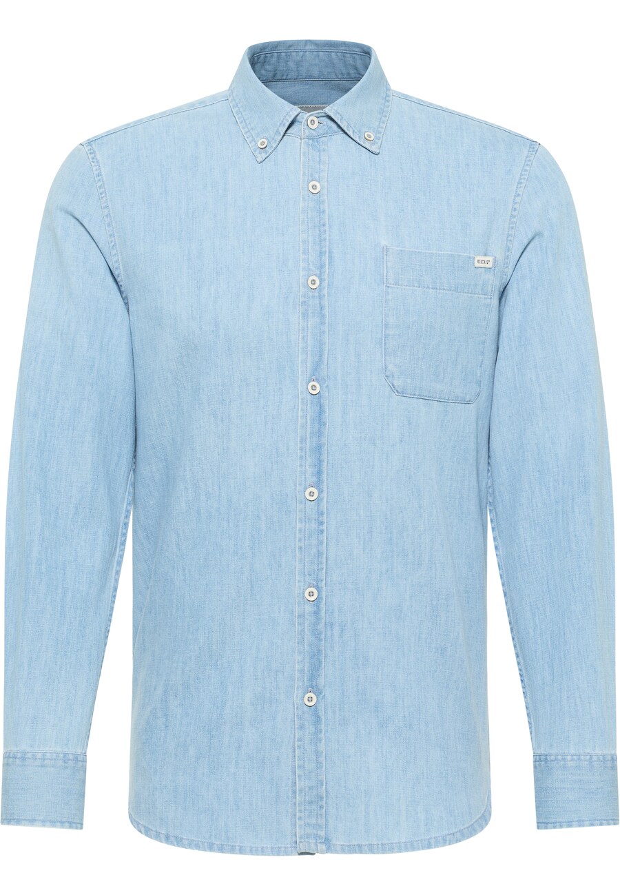

Рубашка Slim Fit на пуговицах MUSTANG Cullman, светло-синий