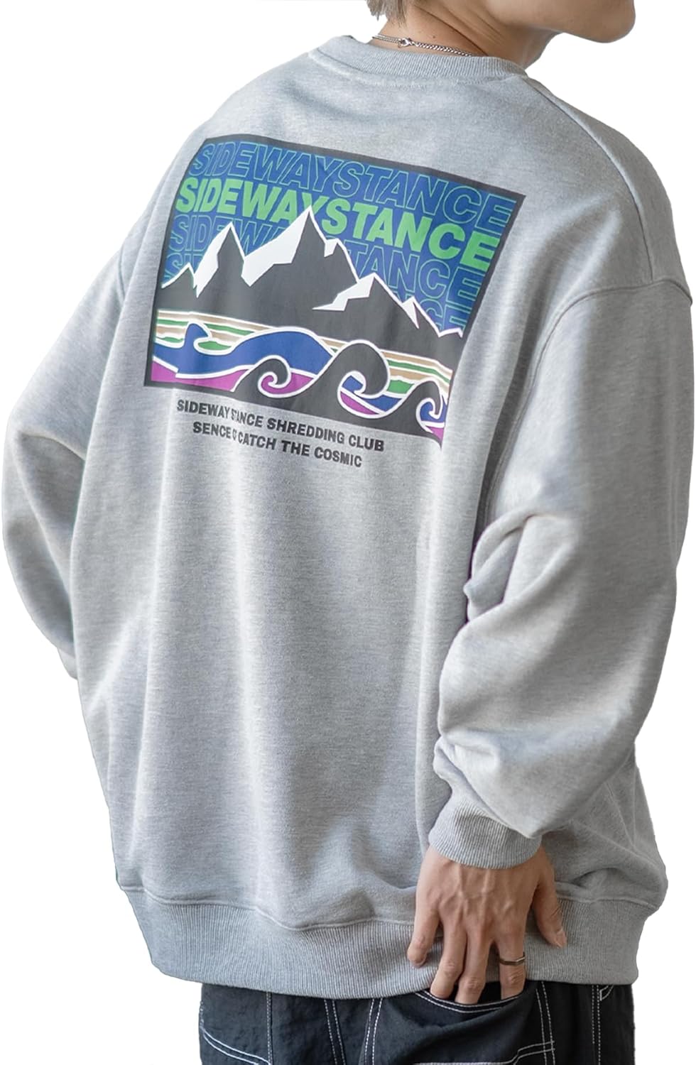 

Мужская толстовка IMPROVE 70365, толстовка SIDEWAYSTANCE с флисовой подкладкой и логотипом Mt. O. Box Improves, светло-серый