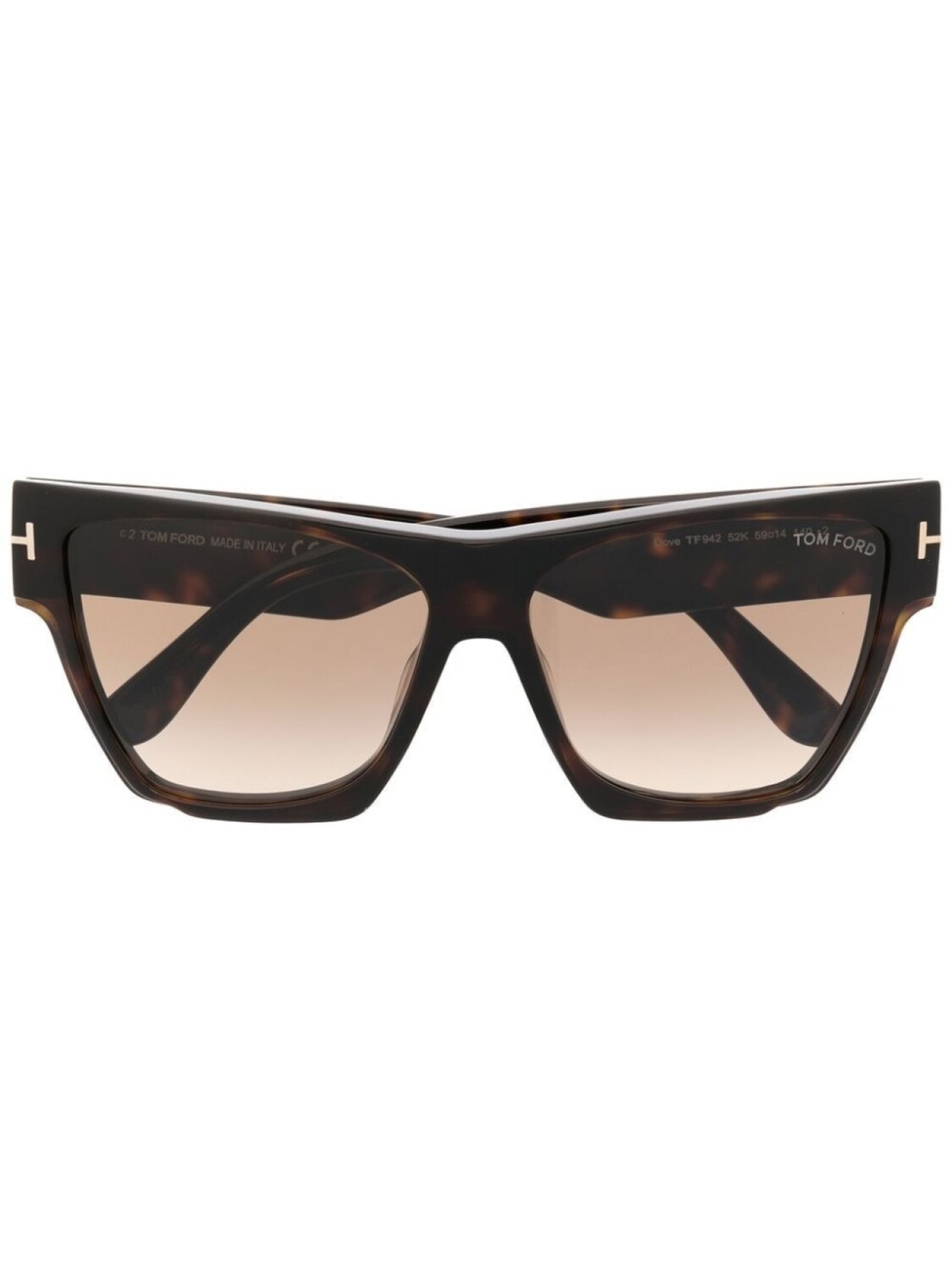 

TOM FORD Eyewear солнцезащитные очки Dove в квадратной оправе, коричневый