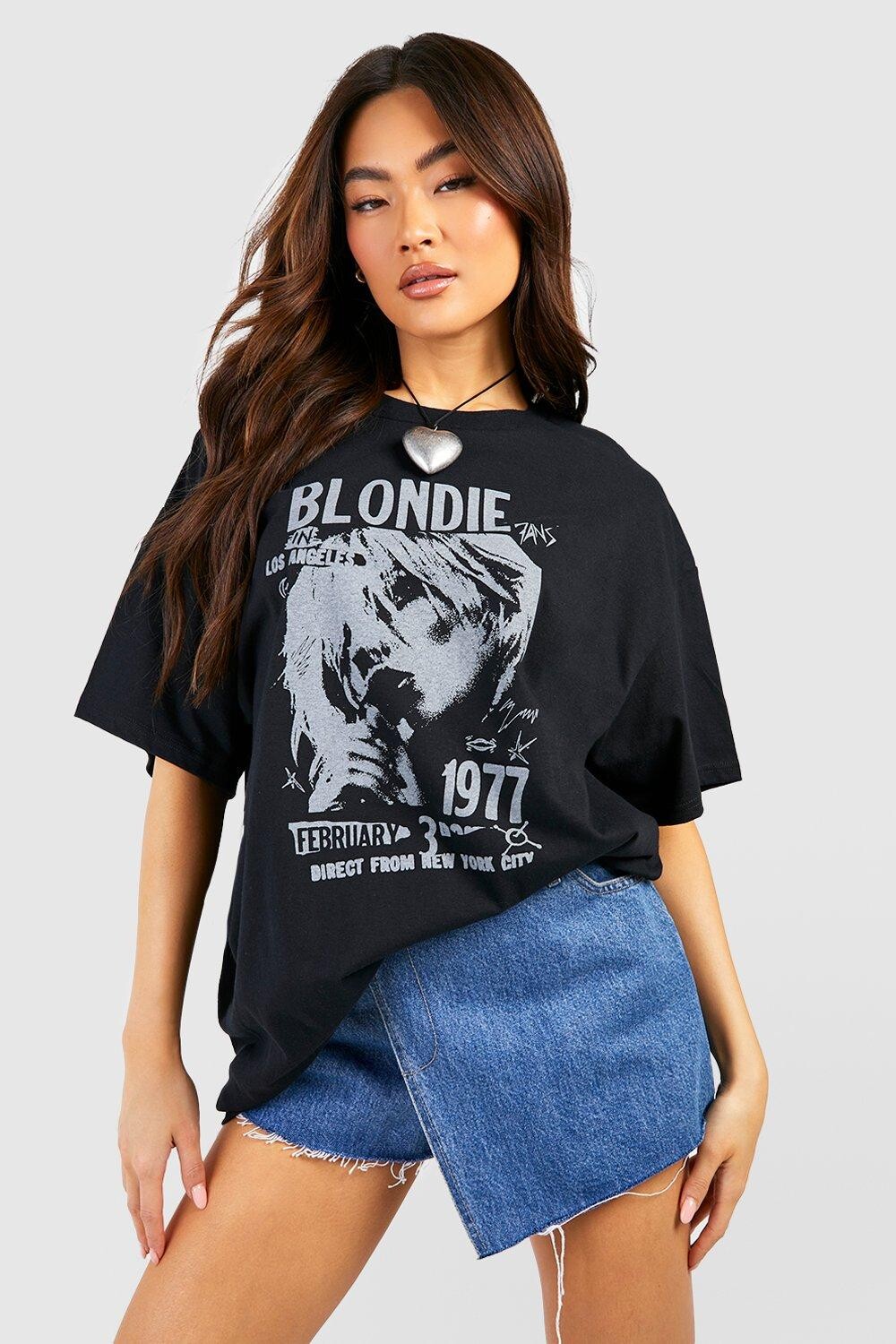 

Футболка blondie оверсайз с лицензией Boohoo, черный