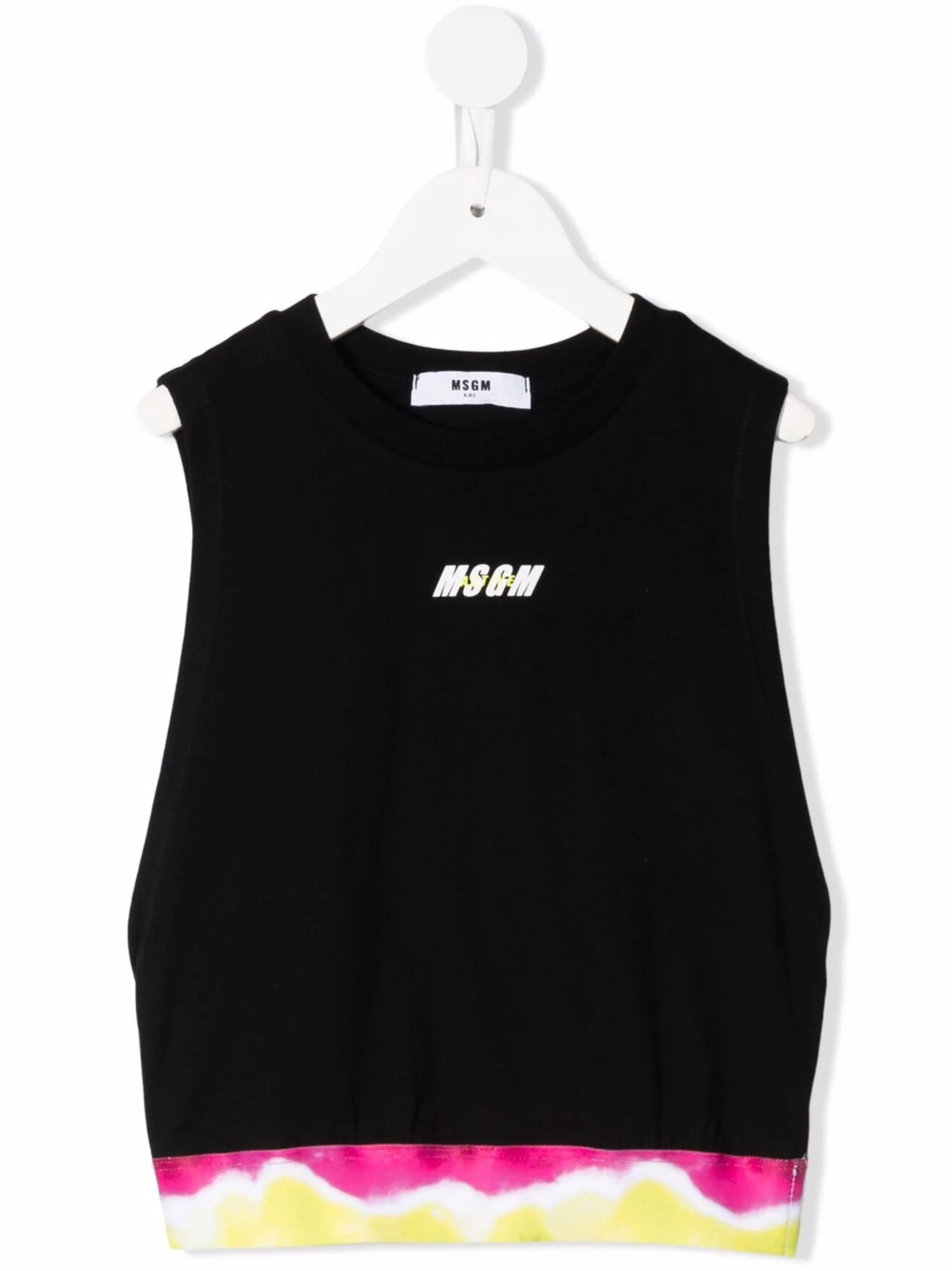 

Топ с логотипом Msgm Kids, черный