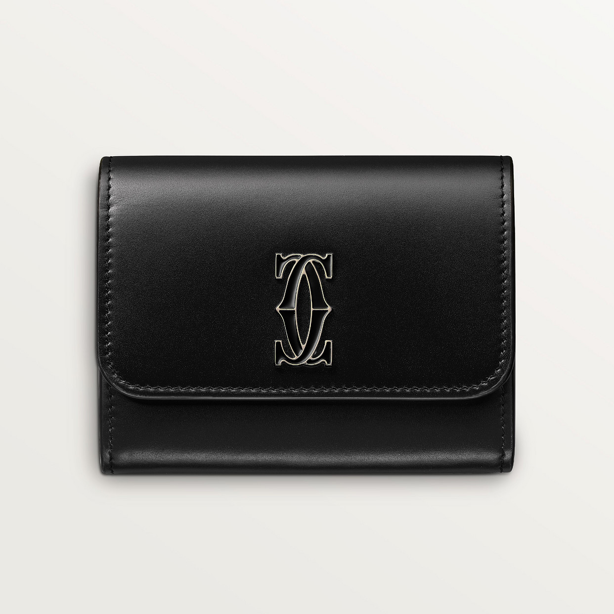 

Кошелек Cartier Portefeuille mini, C de Cartier, черная телячья кожа