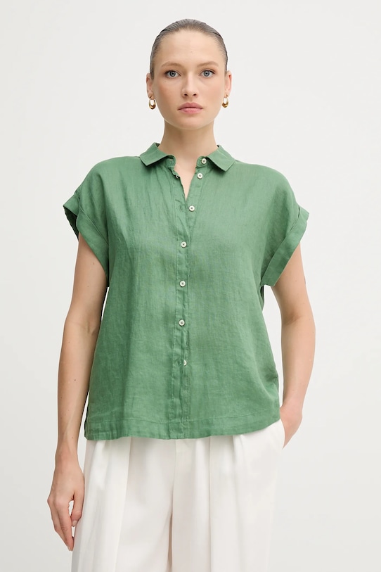 

Льняная рубашка United Colors Of Benetton, зеленый