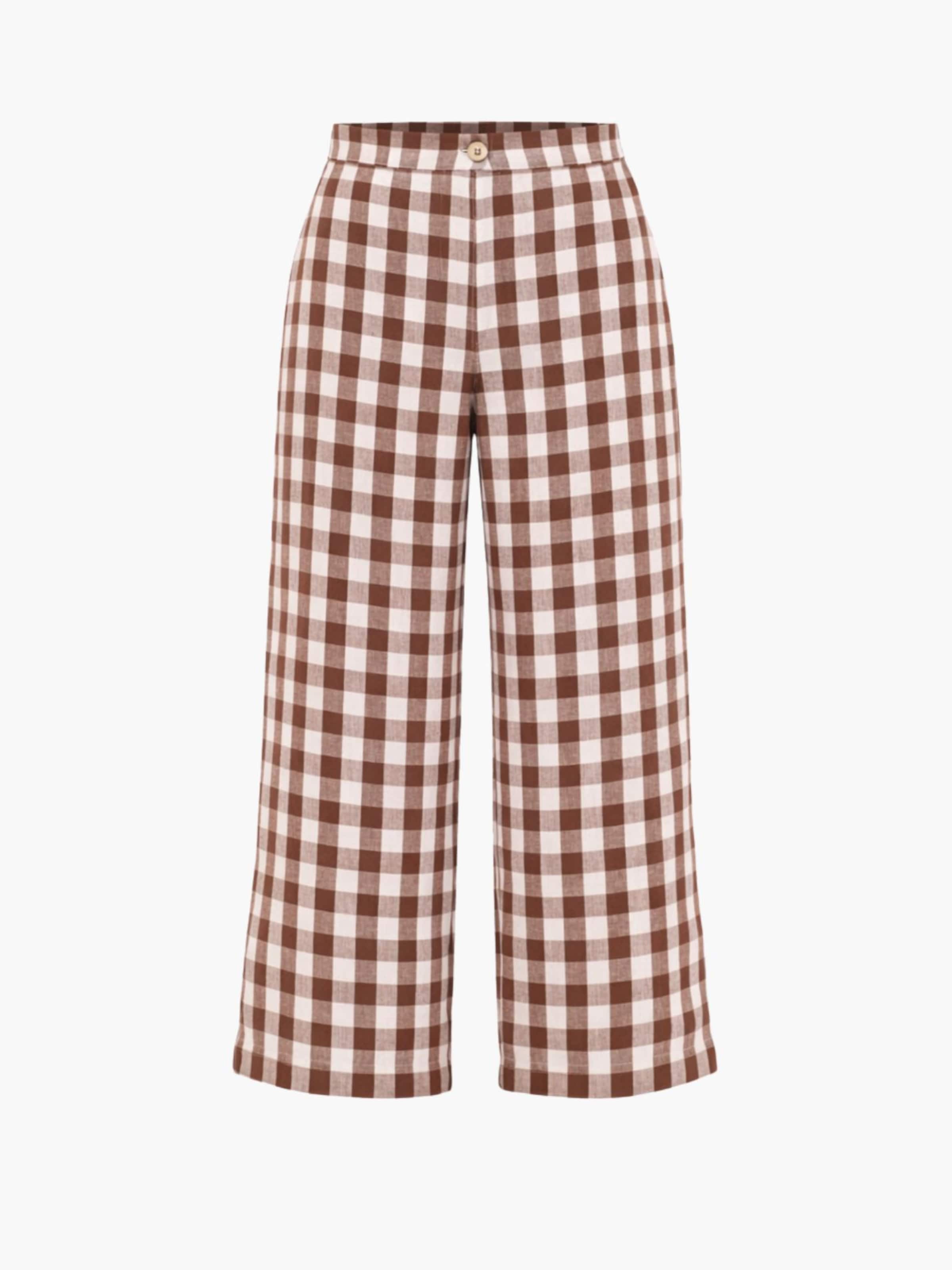 

AmourLinen Брюки 'Barbora' с плиссировкой в коричневом цвете