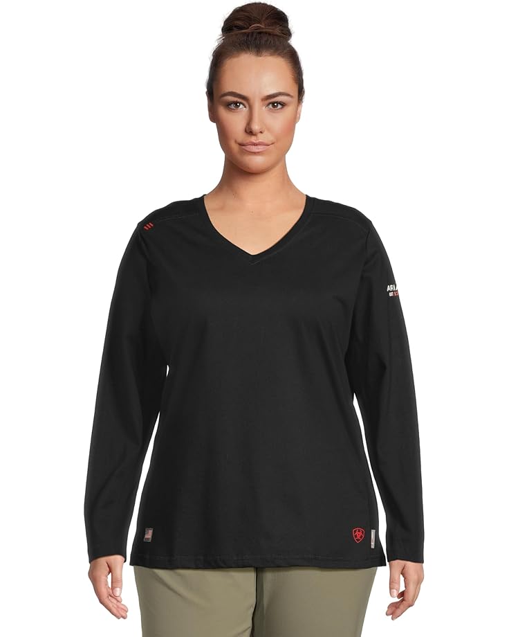 

Топ Ariat Plus Size FR AC Crew Top, черный