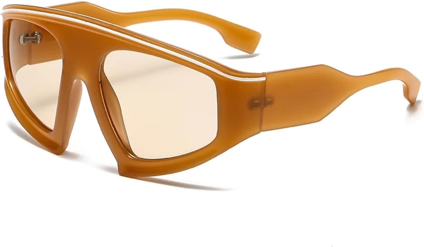 

Большие солнцезащитные очки для женщин и мужчин, велосипедные очки с градиентным рассеиванием света, солнцезащитные очки в стиле стимпанк, солнцезащитные очки с защитой от УФ-излучения UV400 TKKTLLT, Brown