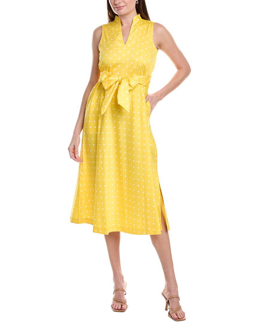 

Anne Klein Petite Платье макси в горох Beekman, желтый
