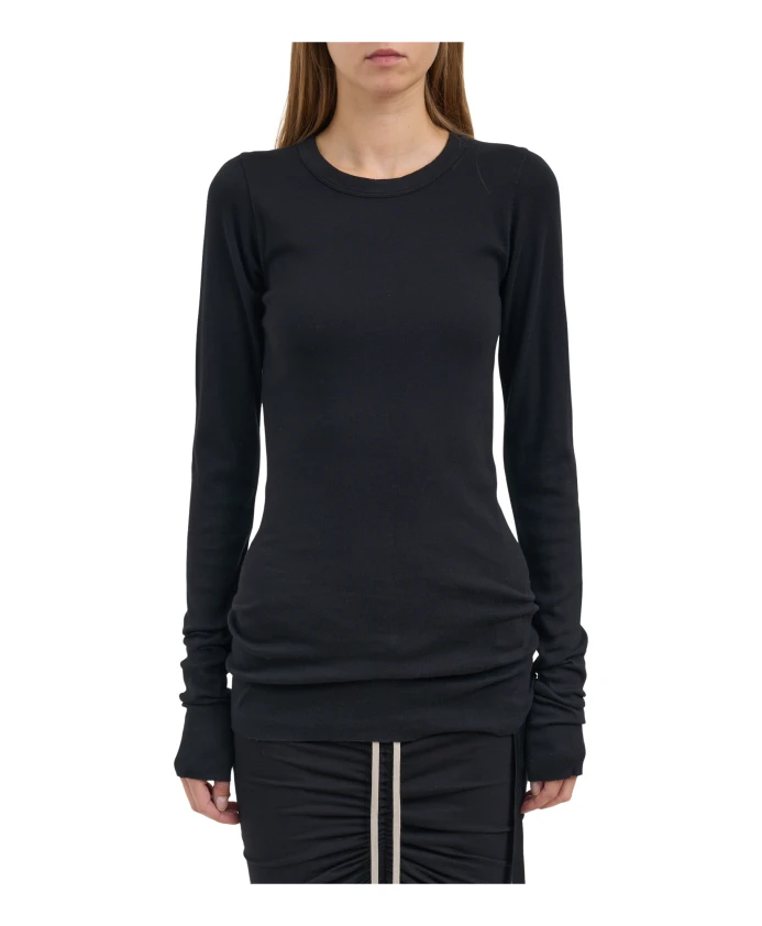 

Рубашка с длинными рукавами в рубчик Rick Owens, черный