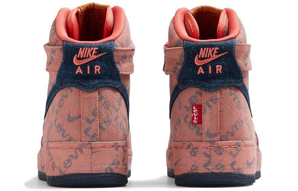 Кроссовки by you x levi's air force 1 high 'exclusive denim' Nike, красный — фото 4