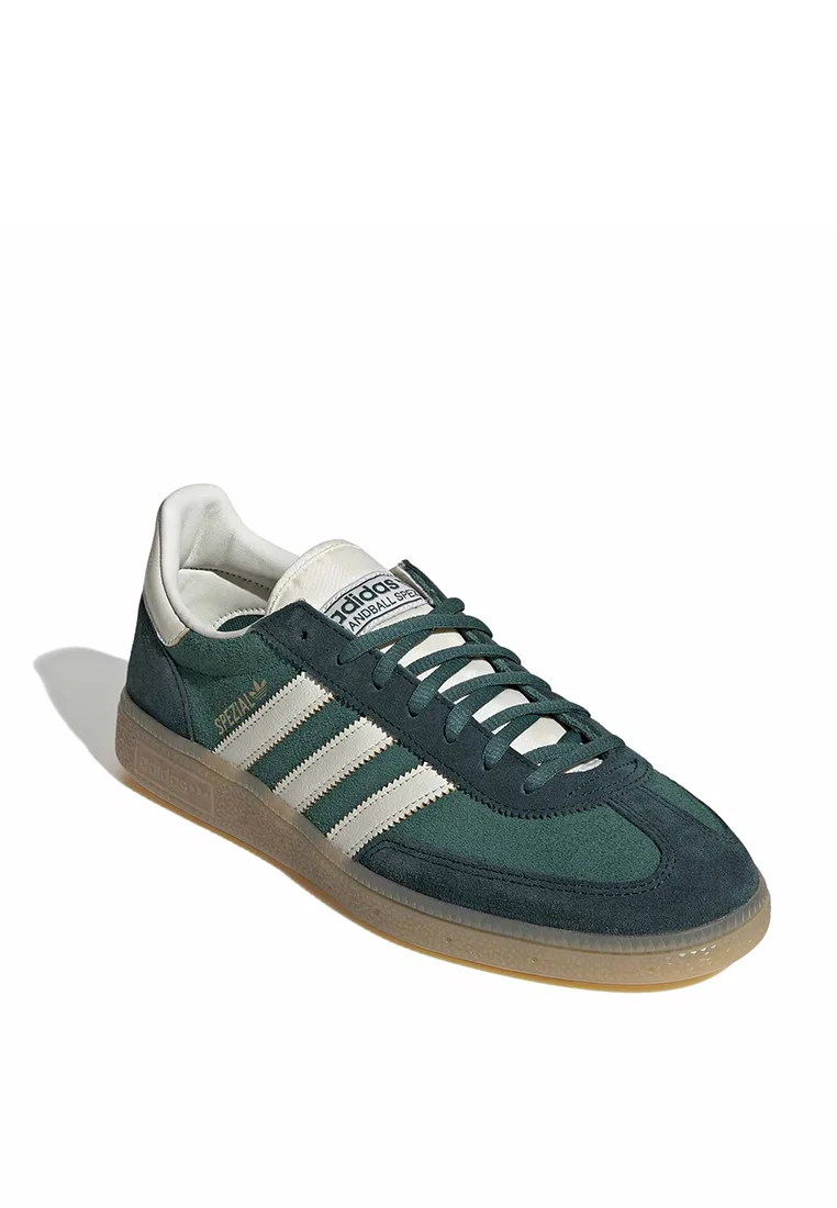 Кроссовки мужские, Handball Spezial, adidas, белый/зеленый — фото 2