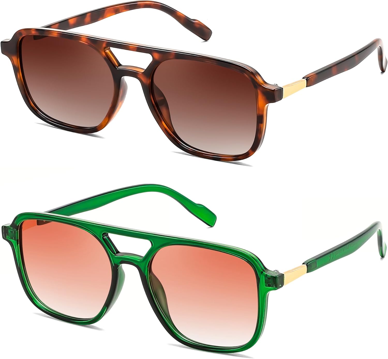 

Солнцезащитные очки FEISEDY в стиле ретро, ​​квадратные, авиаторские, для женщин и мужчин, винтажные, 70-е годы, модные, в пластиковой оправе, артикул B4158, Brown Tortoise & Green