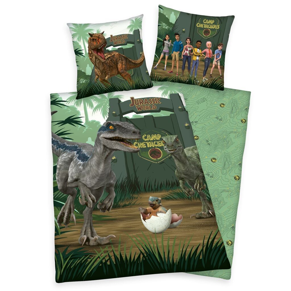 

Jurassic World Camp Меловое постельное белье / 80x80 см + 135x200 см Herding