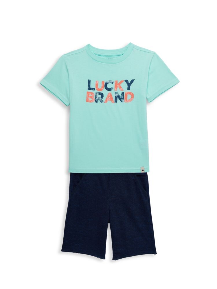 

Футболка и шорты с рисунком для маленького мальчика Lucky Brand, синий