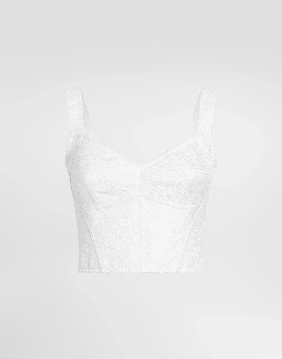 Бюстье из парчи Dolce & Gabbana, белый