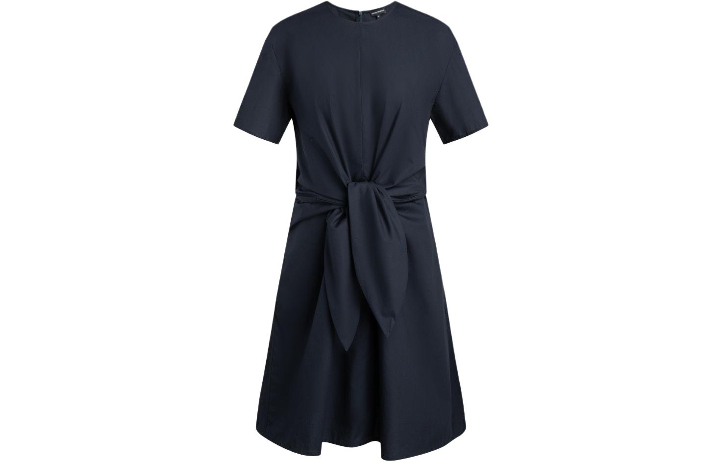 EMPORIO ARMANI SS24 платье с короткими рукавами Women's Navy Blue — фото 3