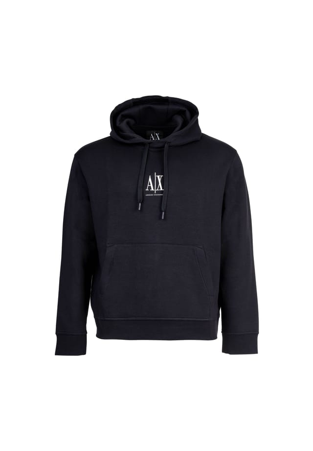 

Худи - толстовка с капюшоном и логотипом из хлопковой смеси Armani Exchange, синий