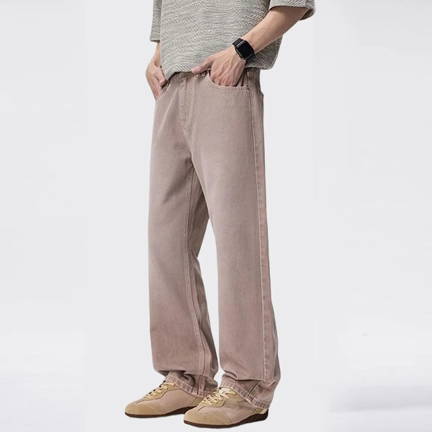 Штаны свободные, Khaki, Y2K, джинсы — фото 4