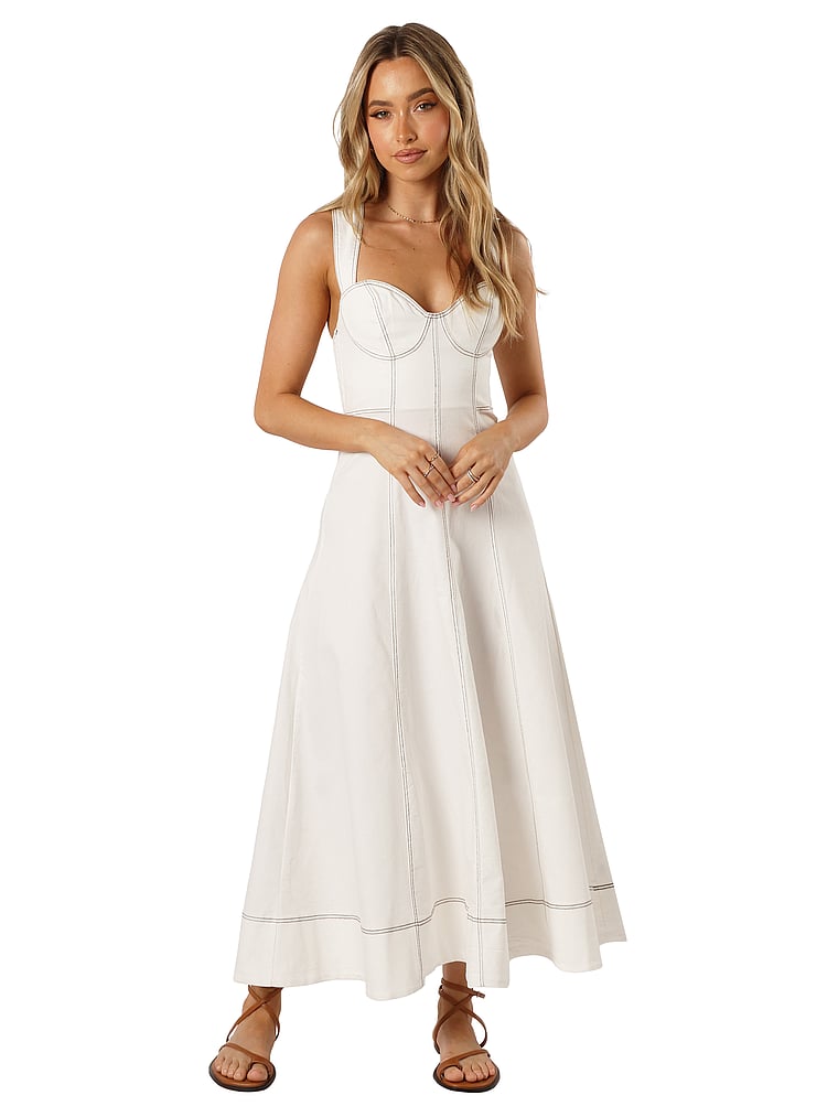 

Платье миди Everly с перекрещивающимися бретелями на спине Petal & Pup, белый