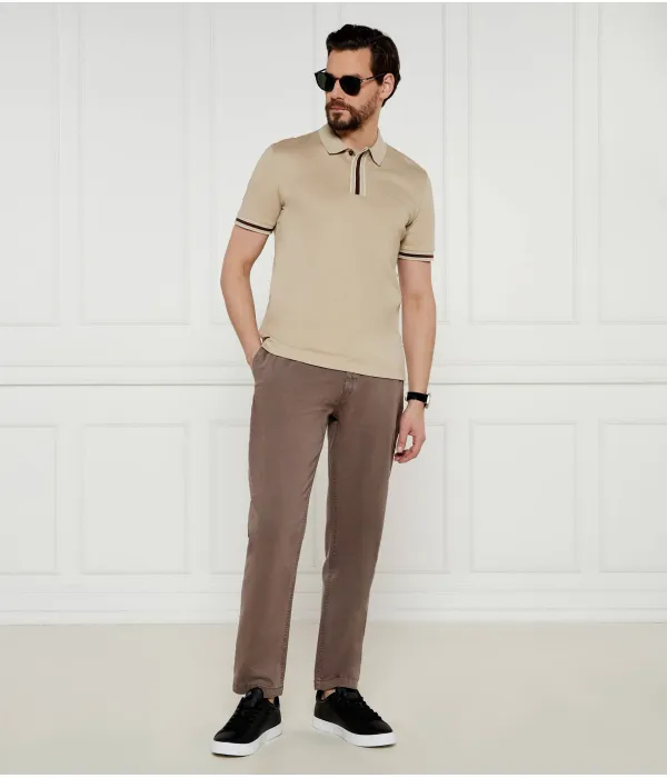 Брюки-Чинос со складками Relaxed fit Boss Orange, коричневый — фото 2