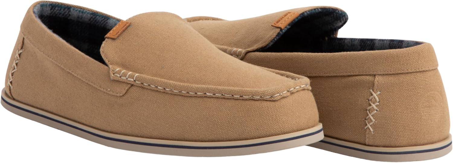 

Hari Mari - Hacienda Canva - Мужские премиальные туфли-сланцы из покрытого холста с клетчатой подкладкой - для дома и улицы, стельки с эффектом памяти и резиновая подошва, Sierra