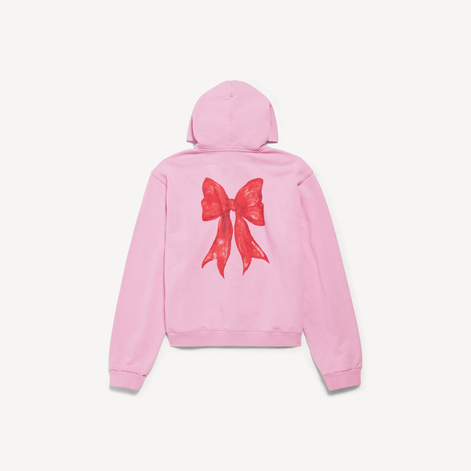 Толстовка Balenciaga Bow Zip-Up Hoodie Regular Fit, светло-розовый — фото 2