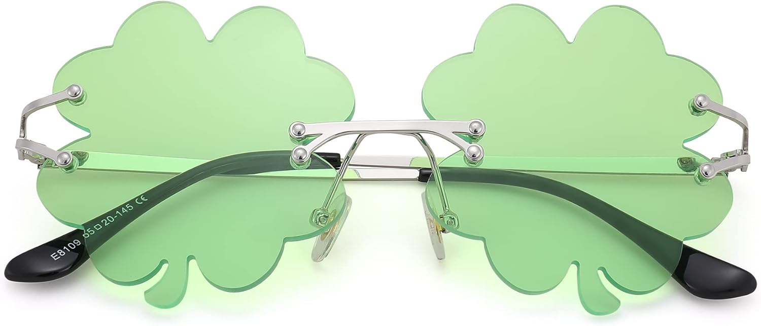 

Солнцезащитные очки Pro Acme ко Дню Святого Патрика, зеленые, с ирландским клевером и четырехлистным узором, в стиле костюма лепрекона для мужчин и женщин, C2 - Light Green/Four Leaf Clover