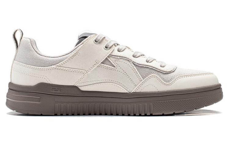 Кроссовки LINING Qingyun Skateboarding Shoes Men Low-top White, белый/серый — фото 2