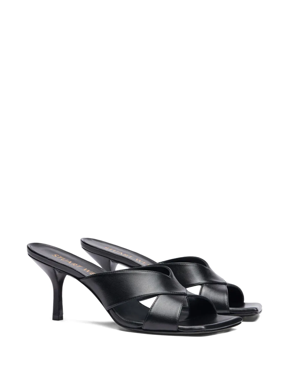 Босоножки Carmen на каблуке 75 мм Stuart Weitzman, черный