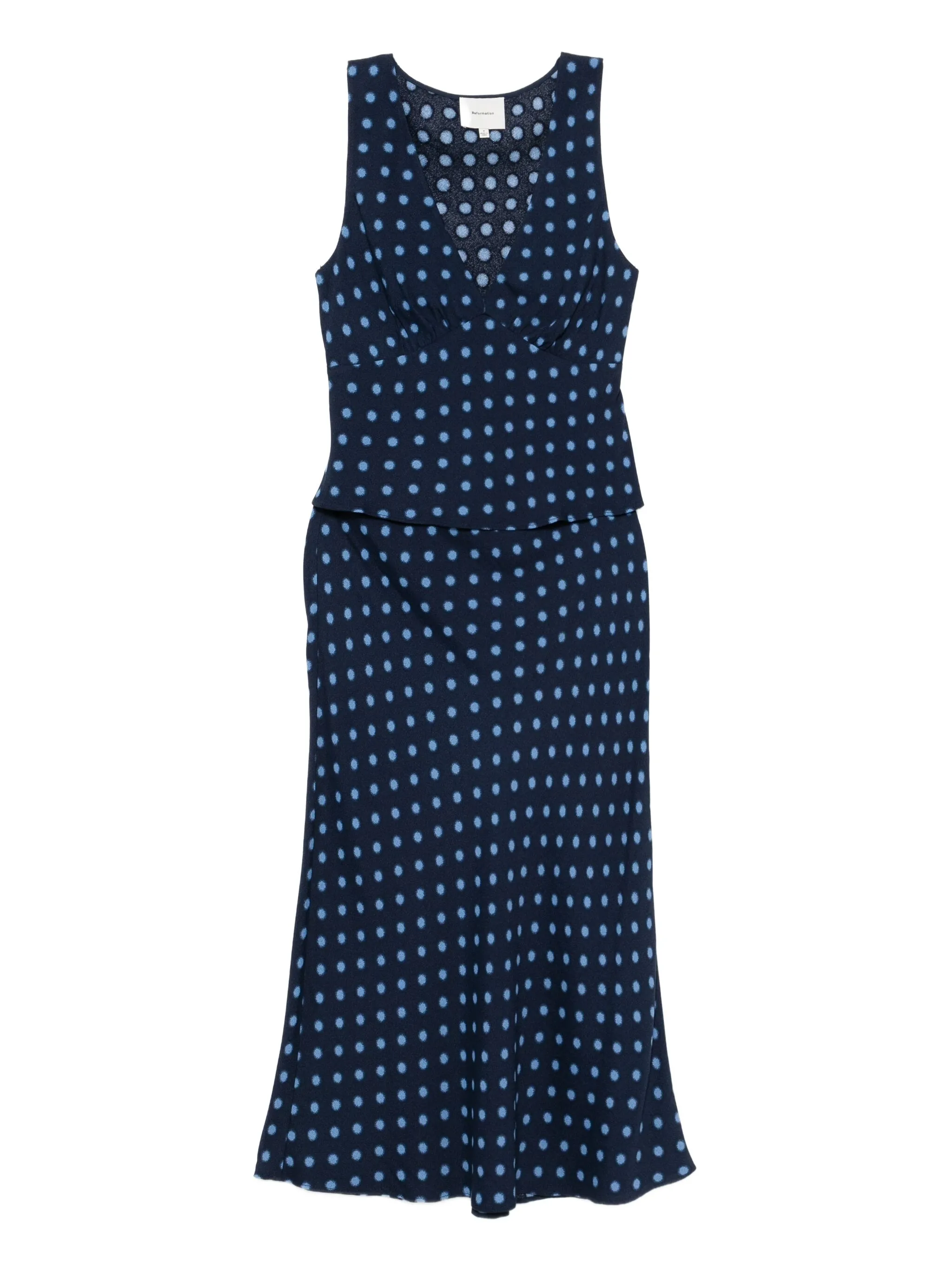 

Комплект Zoe из топа и юбки Reformation, синий