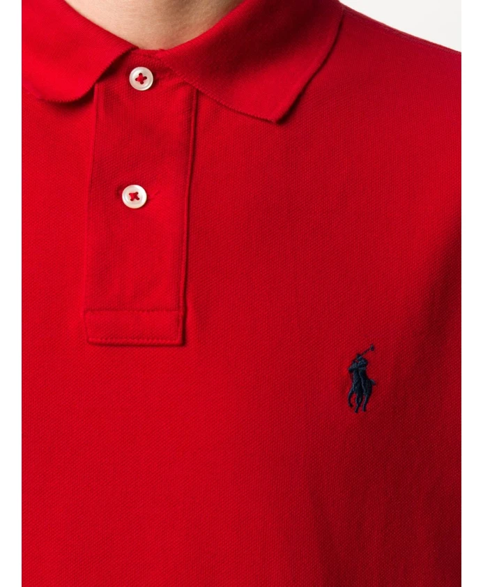 Поло-Рубашка пика из хлопка приталенного кроя, сшитая на заказ. Ralph Lauren, красный — фото 4